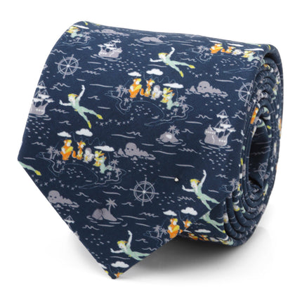 Disney Peter Pan Flying Blue Men's Tie Disney Ties - Paul Malone.com