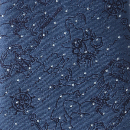 Disney Peter Pan Treasure Map Navy Dot Men's Tie Disney Ties - Paul Malone.com