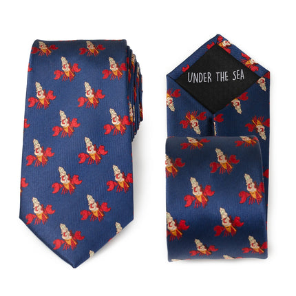 Disney The Little Mermaid Sebastian Hidden Message Blue Men's Tie Disney Ties - Paul Malone.com