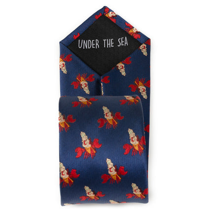 Disney The Little Mermaid Sebastian Hidden Message Blue Men's Tie Disney Ties - Paul Malone.com