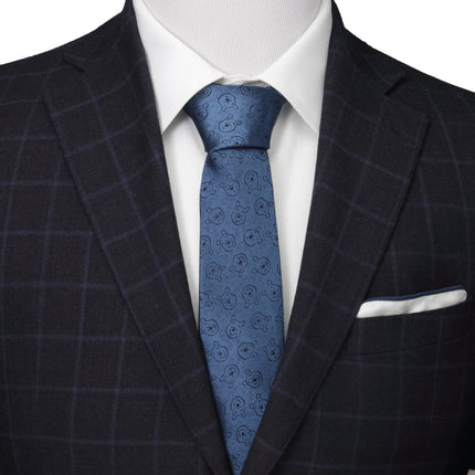 Disney Winnie the Pooh Blue Tonal Men's Tie Disney Ties - Paul Malone.com