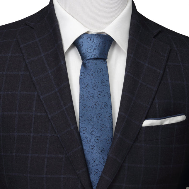 Disney Winnie the Pooh Blue Tonal Men's Tie Cufflinks.com Tie - Paul Malone.com