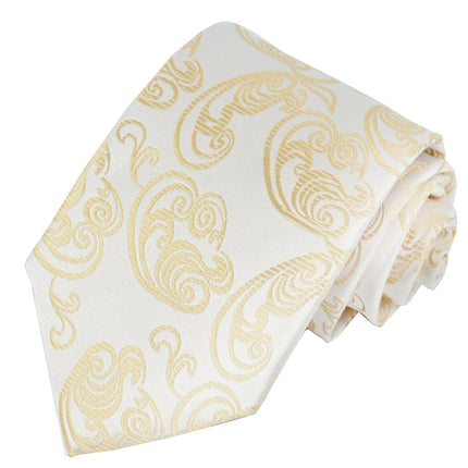 Champagne Paisley Formal Silk Necktie Paul Malone Ties - Paul Malone.com