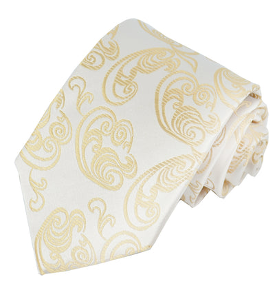 Champagne Paisley Formal Silk Tie and Accessories Paul Malone Ties - Paul Malone.com