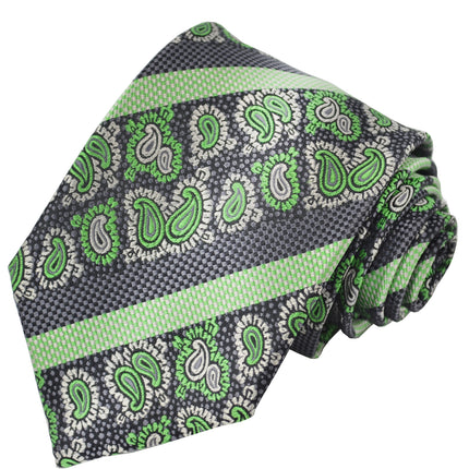 Green and Black Silk Tie and Pocket Square Paul Malone Ties - Paul Malone.com