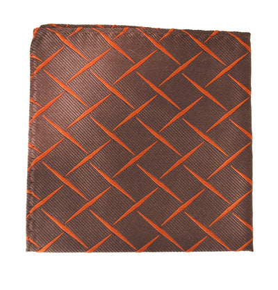 Paul Malone Copper Coin Brown Silk Pocket Square Paul Malone Pocket Square - Paul Malone.com