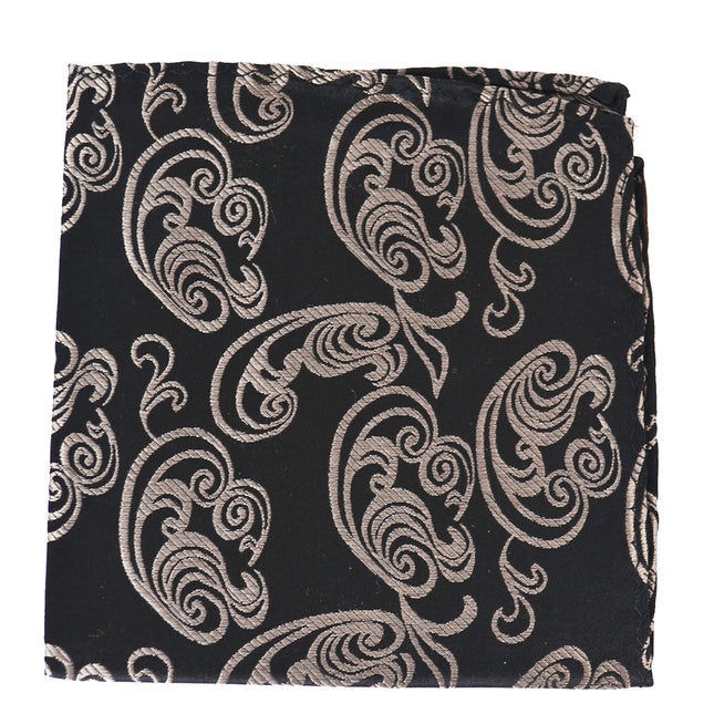 Paul Malone Black and Brown Silk Pocket Square Paul Malone Pocket Square - Paul Malone.com