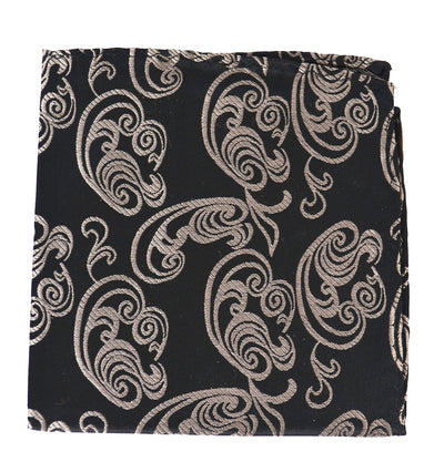 Paul Malone Black and Brown Silk Pocket Square Paul Malone Pocket Square - Paul Malone.com