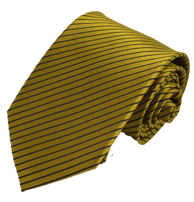 Gold and Brown Striped Silk Necktie by Paul Malone Paul Malone Ties - Paul Malone.com