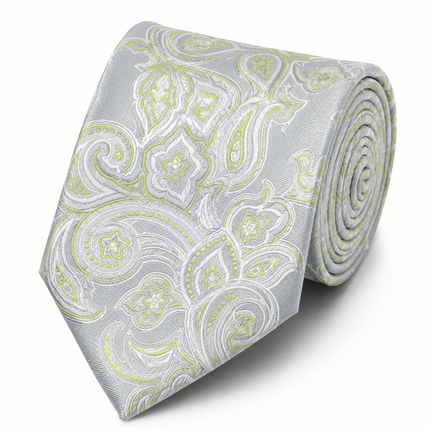Light Green Patterned Men's Necktie Paul Malone Ties - Paul Malone.com