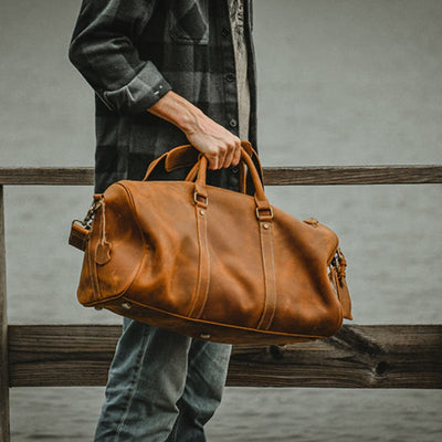 The Dagny Weekender | Large Leather Duffle Bag STEEL HORSE LEATHER Bags - Paul Malone.com