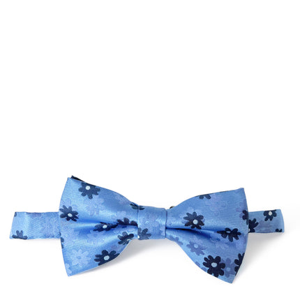Light Blue Floral Patterned Bow Tie Paul Malone Bow Ties - Paul Malone.com