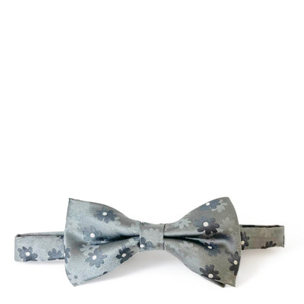 Grey Floral Patterned Bow Tie Paul Malone Bow Ties - Paul Malone.com