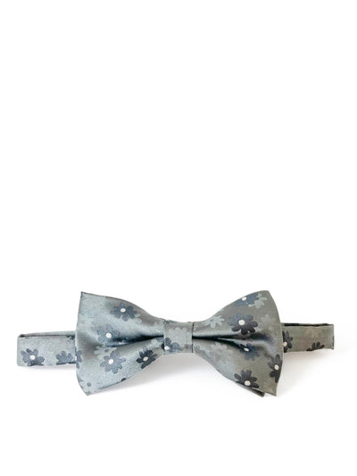 Grey Floral Patterned Bow Tie Paul Malone Bow Ties - Paul Malone.com