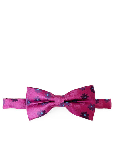 Hot Pink Floral Patterned Bow Tie Paul Malone Bow Ties - Paul Malone.com