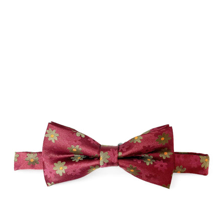Maroon Floral Patterned Bow Tie Paul Malone Bow Ties - Paul Malone.com