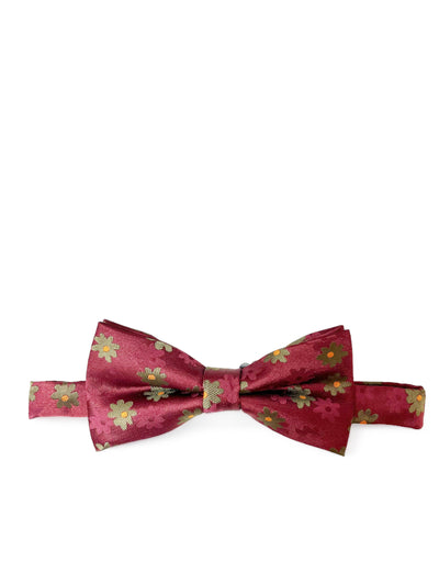 Maroon Floral Patterned Bow Tie Paul Malone Bow Ties - Paul Malone.com