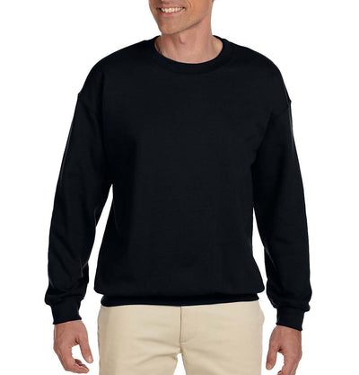 Solid Black Crewneck Sweat Shirt Gildan Sweatshirt - Paul Malone.com