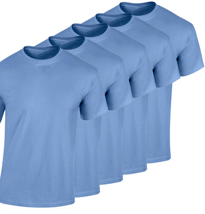 Solid Carolina Blue Heavy Cotton T-Shirt (5 Pack) Paul Malone T-Shirt - Paul Malone.com