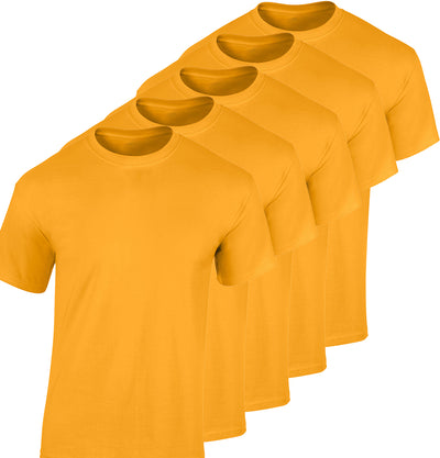 Solid Gold Heavy Cotton T-Shirt (5 Pack) Paul Malone T-Shirt - Paul Malone.com