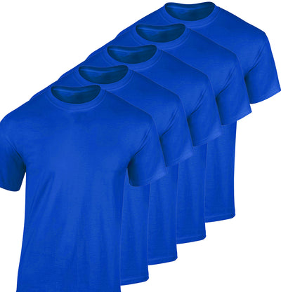 Solid Royal Blue Heavy Cotton T-Shirt (5 Pack) Paul Malone T-Shirt - Paul Malone.com