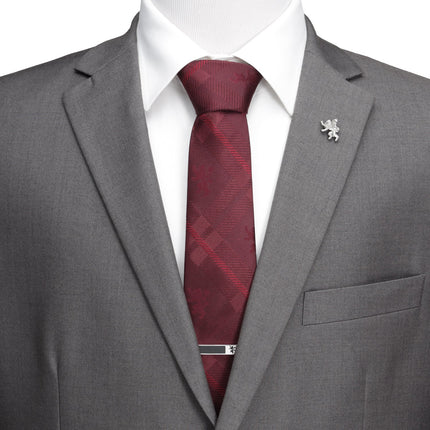 Game of Thrones Lannister Lion Red Plaid Silk Men's Tie Game of Thrones Ties - Paul Malone.com
