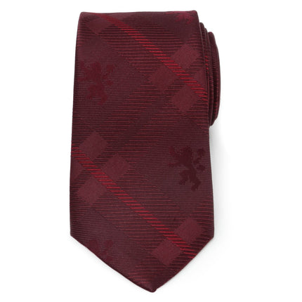 Game of Thrones Lannister Lion Red Plaid Silk Men's Tie Game of Thrones Ties - Paul Malone.com
