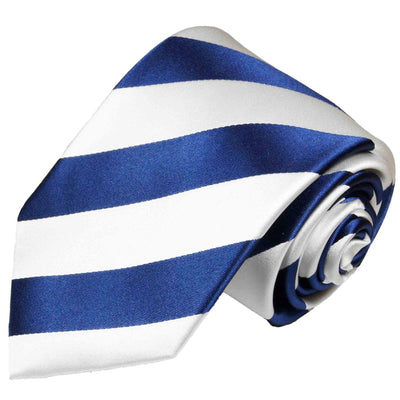 Classic Navy College Striped Men's Necktie Paul Malone Ties - Paul Malone.com