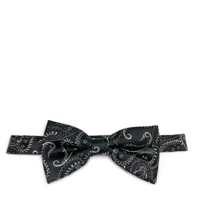 Black Fashionable Paisley Bow Tie Paul Malone Bow Ties - Paul Malone.com