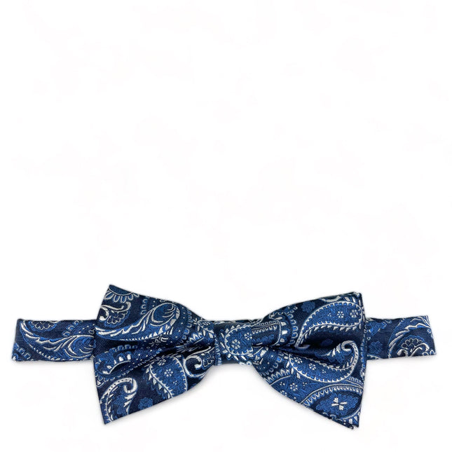Blue Fashionable Paisley Bow Tie Paul Malone Bow Ties - Paul Malone.com