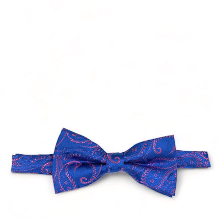Blue Pink Fashionable Paisley Bow Tie Paul Malone Bow Ties - Paul Malone.com