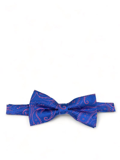 Blue Pink Fashionable Paisley Bow Tie Paul Malone Bow Ties - Paul Malone.com