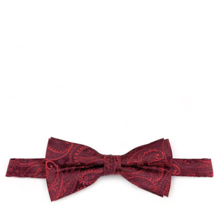 Red Fashionable Paisley Bow Tie Paul Malone Bow Ties - Paul Malone.com