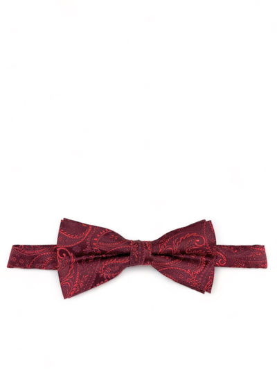 Red Fashionable Paisley Bow Tie Paul Malone Bow Ties - Paul Malone.com