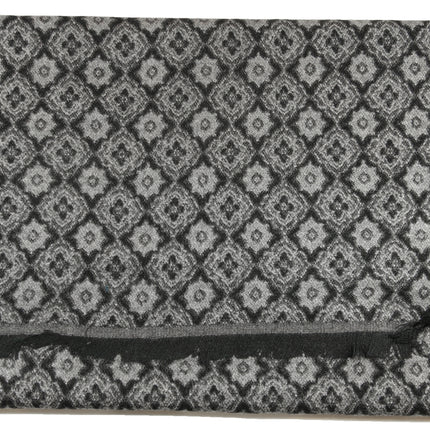Black and Grey Patterned Men's Scarf Paul Malone Scarves - Paul Malone.com