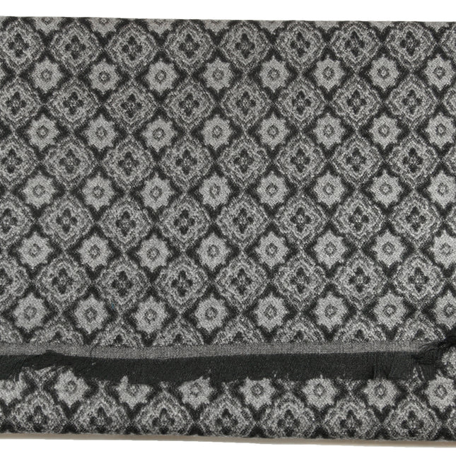 Black and Grey Patterned Men's Scarf Paul Malone Scarves - Paul Malone.com