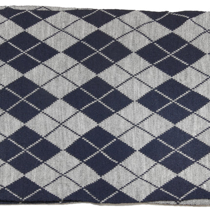 Navy and Grey Plaid Men's Scarf Paul Malone Scarves - Paul Malone.com