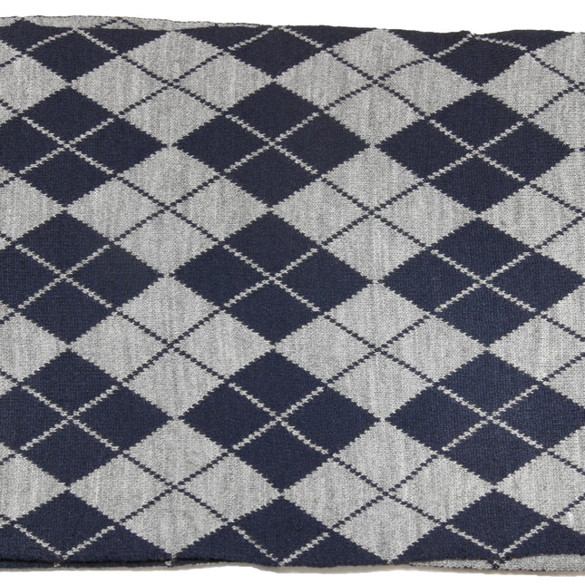 Navy and Grey Plaid Men's Scarf Paul Malone Scarves - Paul Malone.com