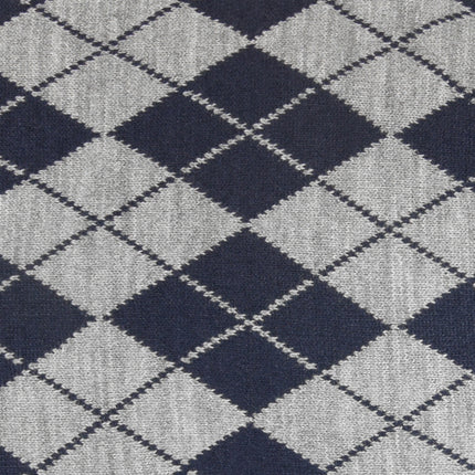 Navy and Grey Plaid Men's Scarf Paul Malone Scarves - Paul Malone.com