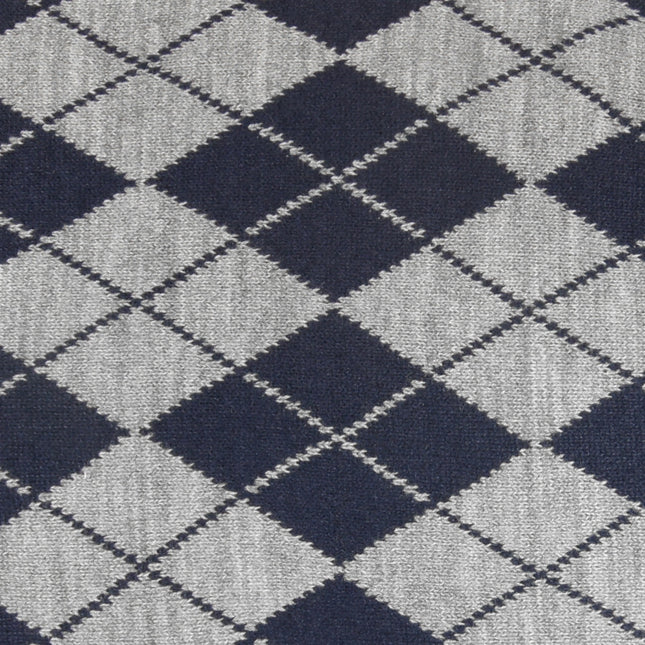 Navy and Grey Plaid Men's Scarf Paul Malone Scarves - Paul Malone.com