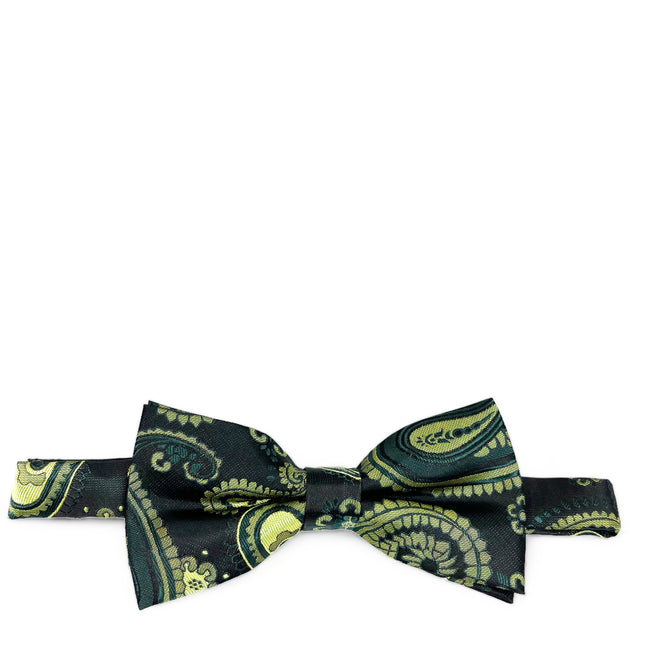 Olive Artisan Paisley Bow Tie Paul Malone Bow Ties - Paul Malone.com