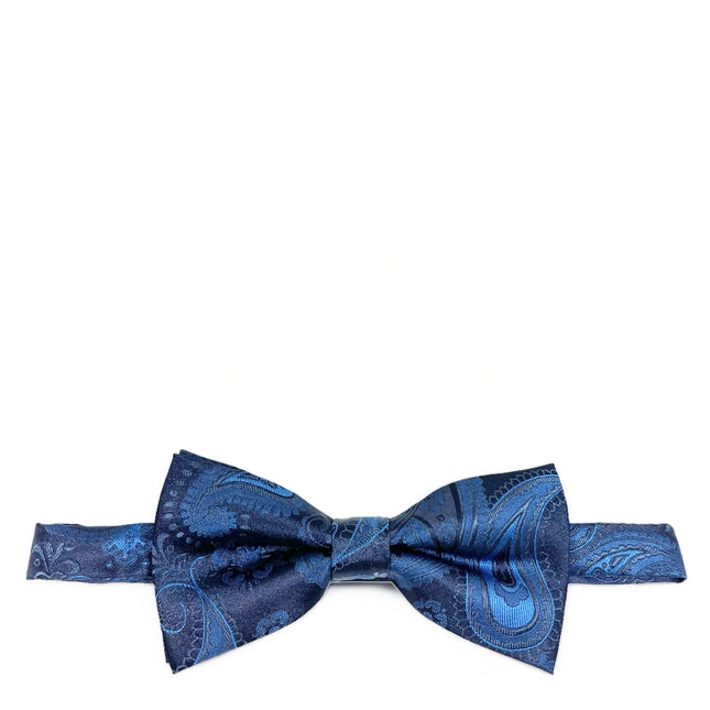 Navy Artisan Paisley Bow Tie Paul Malone Bow Ties - Paul Malone.com