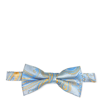 Blue Artisan Paisley Bow Tie Paul Malone Bow Ties - Paul Malone.com