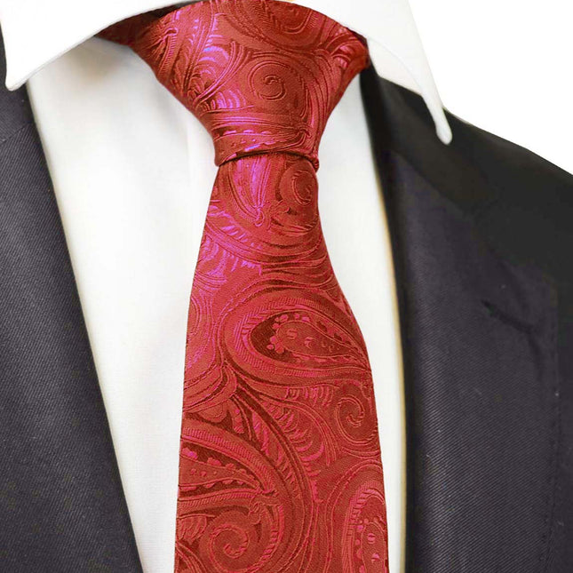Classic True Red Paisley Tuxedo Vest Set Paul Malone Vest - Paul Malone.com