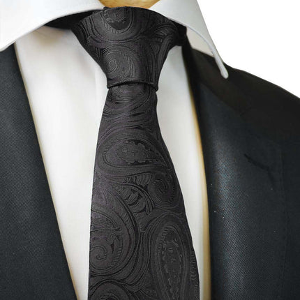 Classic Black Paisley Tuxedo Vest Set Paul Malone Vest - Paul Malone.com