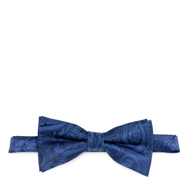 Navy Blue Classic Paisley Bow Tie Paul Malone Bow Ties - Paul Malone.com