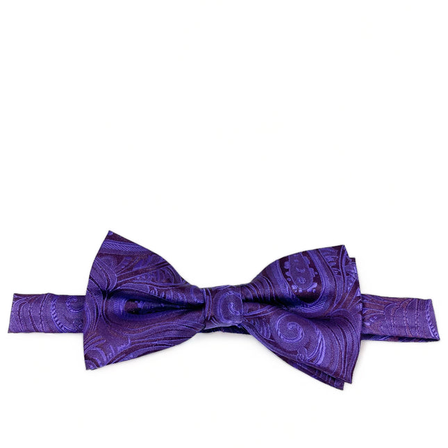 Plum Classic Paisley Bow Tie Paul Malone Bow Ties - Paul Malone.com