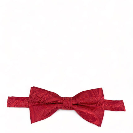 Red Classic Paisley Bow Tie Paul Malone Bow Ties - Paul Malone.com
