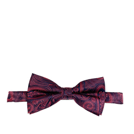 Wine Red Classic Paisley Bow Tie Paul Malone Bow Ties - Paul Malone.com
