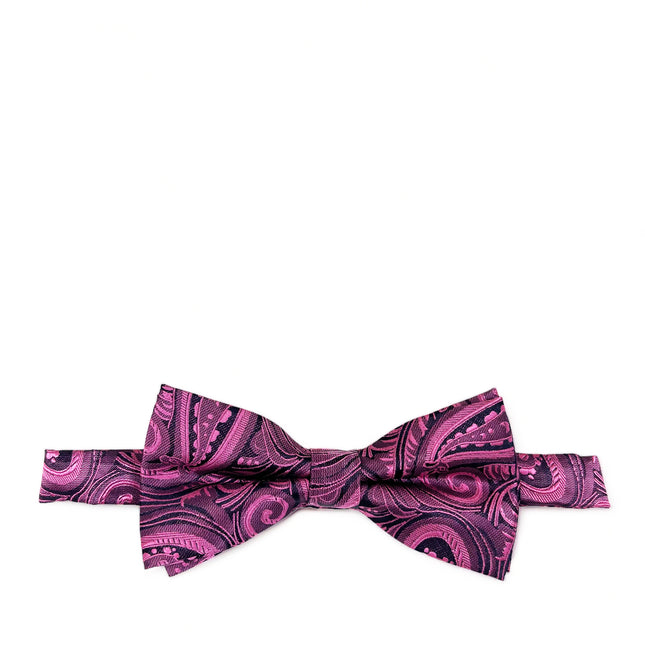 Hot Pink Classic Paisley Bow Tie Paul Malone Bow Ties - Paul Malone.com